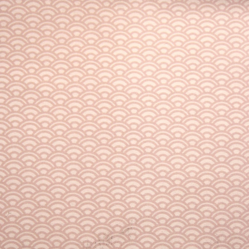 Algodón estampado SAIJO Blanco / Rubor